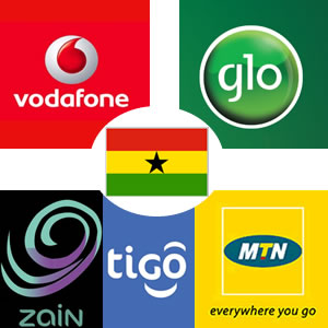 Vodafone, Glo, Zain, Tigo and MTN meet compete Ghana