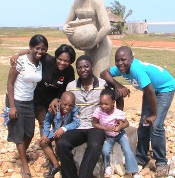 Hanging out with The Adegboyes and two of my siblings. Photo by Yomi Adegboye.