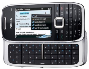 A Nokia E75 phone