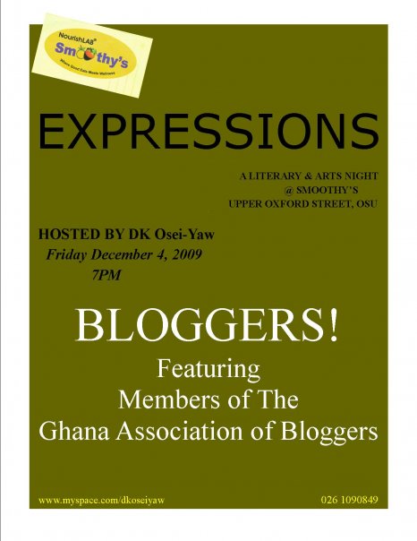 Blog Reading night in Accra, Ghana