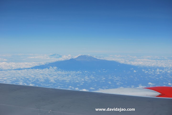 Mount Kilimanjaro, as seen from a flight between Mombasa and Nairobi. Photo by Oluniyi D. Ajao.