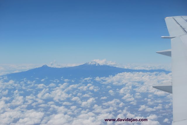 Mount Kilimanjaro as seen from the clouds. Photo by Oluniyi D. Ajao.