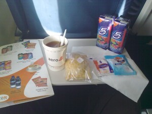 A N1,500 meal on an Aero flight.