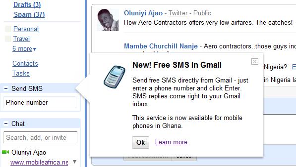 send sms from gmail api