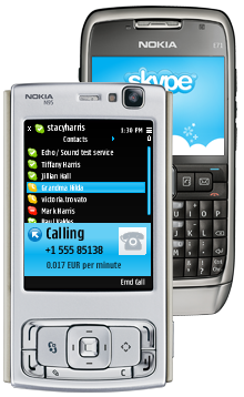 Nokia phones running Skype. Source: Skype.com