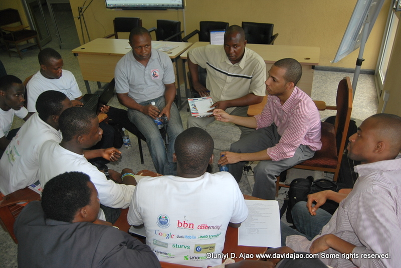 Participants at a break-out session at BarCamp Nigeria 2010