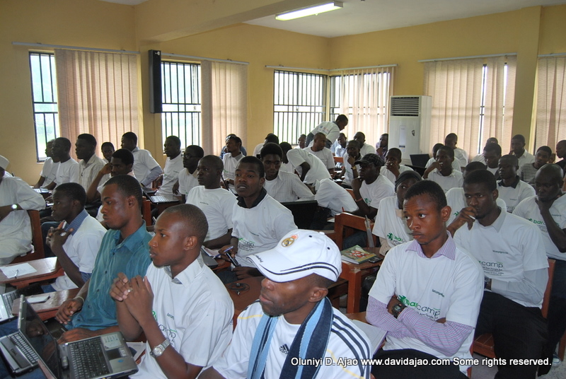 A cross-section of the male-dominated participants at BarCamp Nigeria 2010
