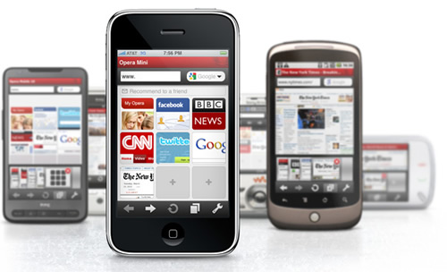 Opera browser on smartphones