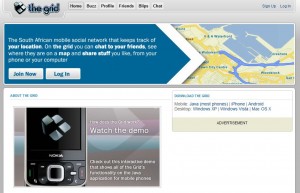 A snapshot of thegrid.co.za homepage