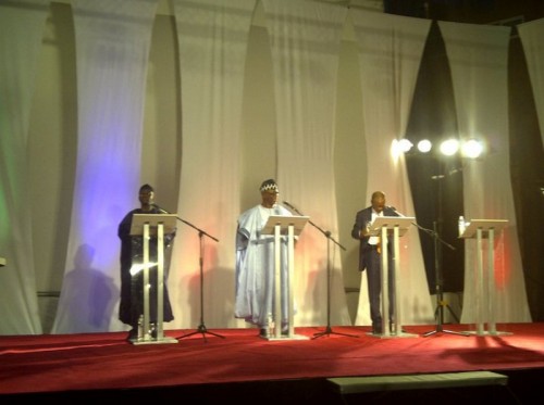 Candidates at Vice Presidential election debate organized by NN24 in Abuja Nigeria