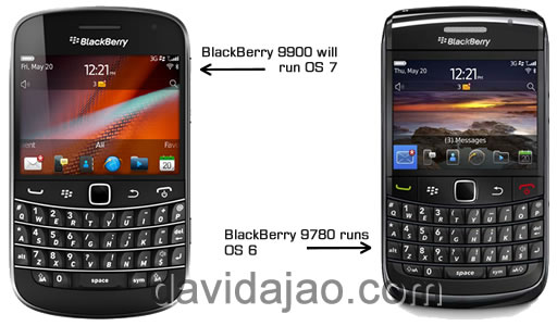 BlackBerry Bold 9900 and BlackBerry Bold 9780
