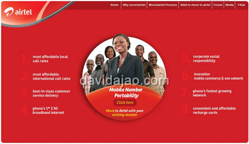 A screenshot of move2airtel website