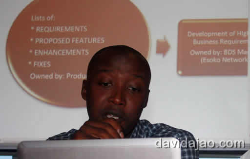 Product Manager Osei-Poku explaining the Product Cycle