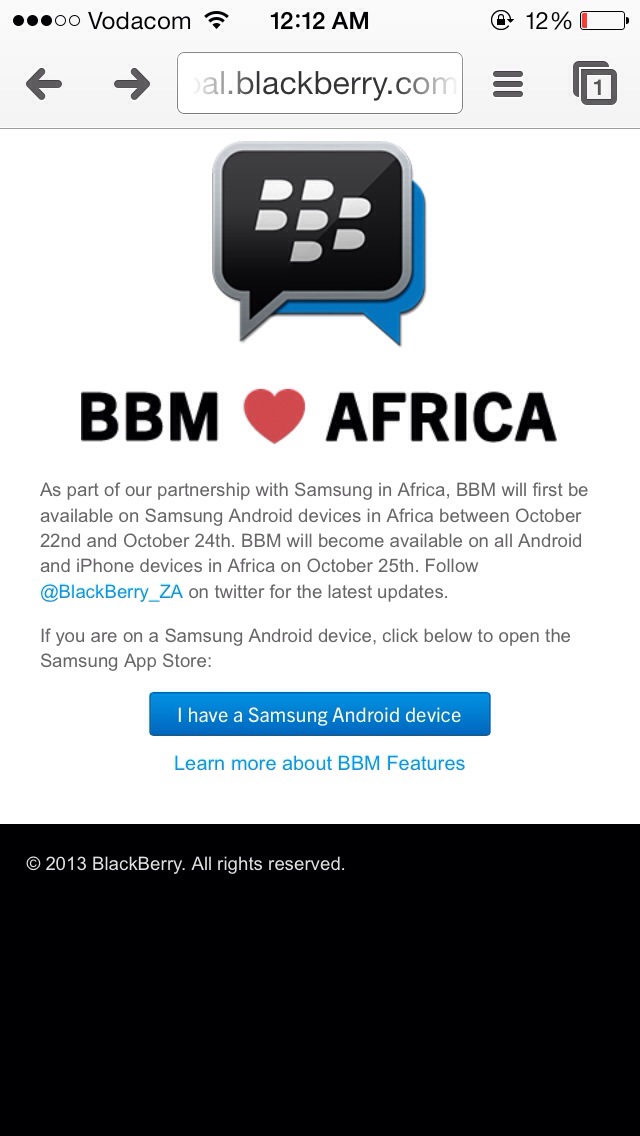 BBM for Andriod and iPhone released