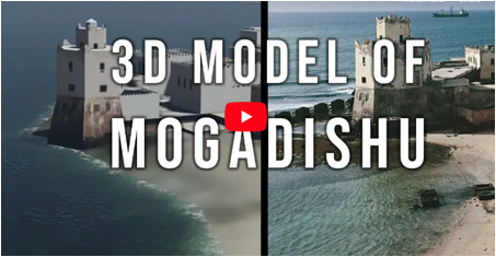 A screenshot of a 3D Model of Mogadishu