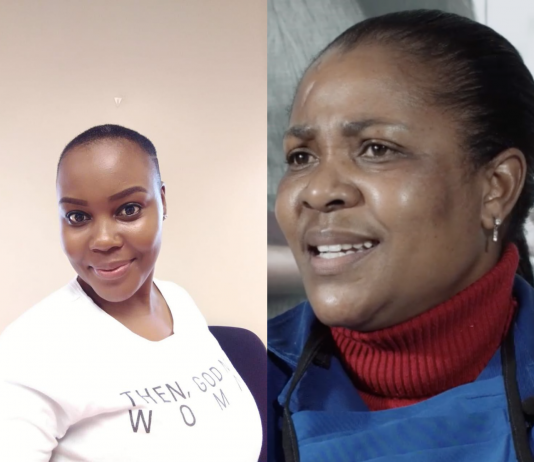 Baatile Moloi (L) and Margaret Msizi (R)