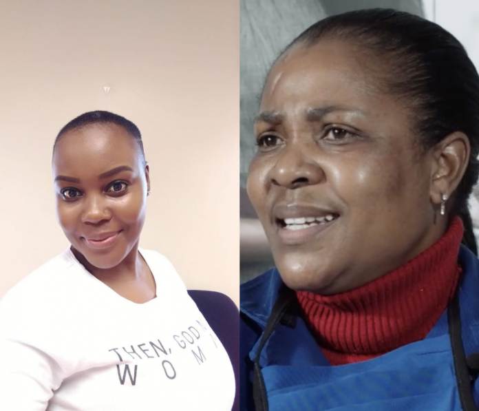 Baatile Moloi (L) and Margaret Msizi (R)