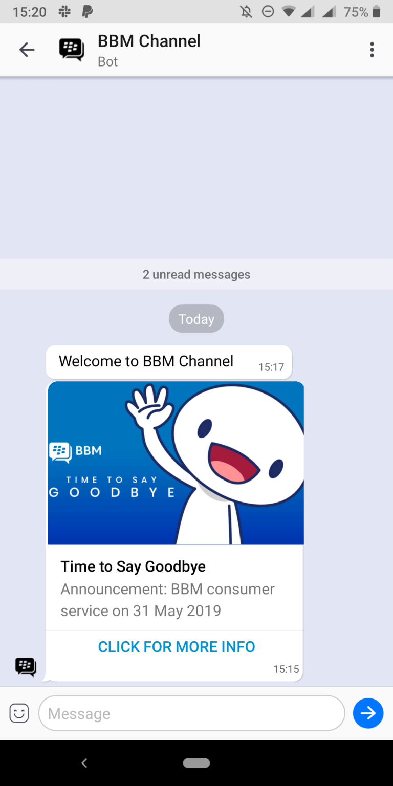 BlackBerry Messenger (BBM) is shutting down!