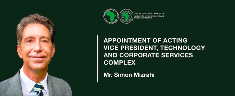 ADB appoints Simon Mizrahi as acting Vice President, Technology and Corporate Services Complex