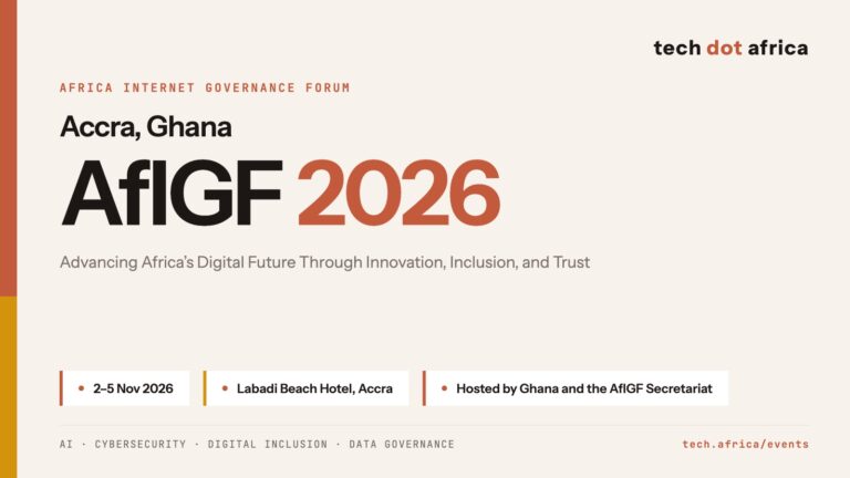 Events 10 Event card for the Africa Internet Governance Forum 2026, Accra, Ghana, 2 to 5 November