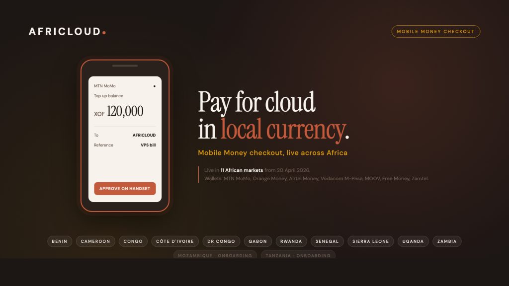 AFRICLOUD adds mobile money checkout in 11 African markets