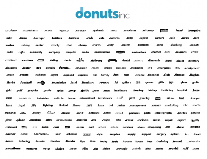 donuts registry TLDs