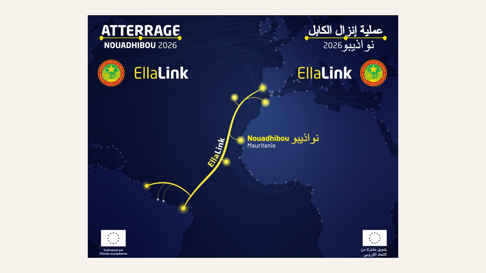 EllaLink lands 670 km subsea cable branch in Mauritania