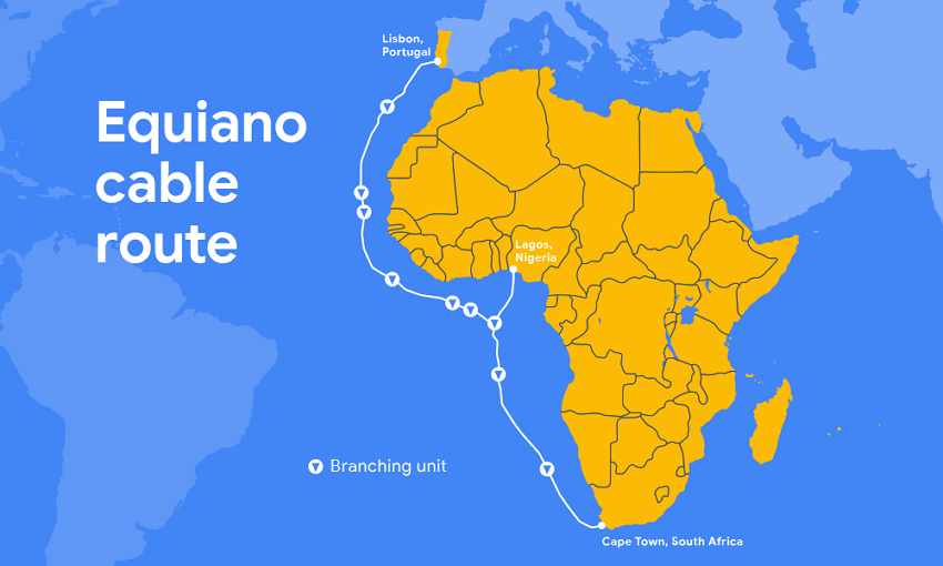 Google Equiano cable lands in Namibia￼