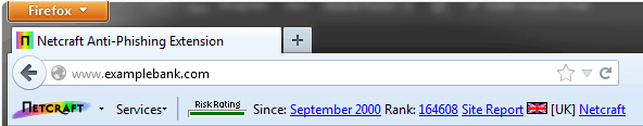 Netcraft Toolbar helps with fighting Phishing