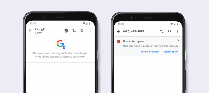 google verified sms and spam