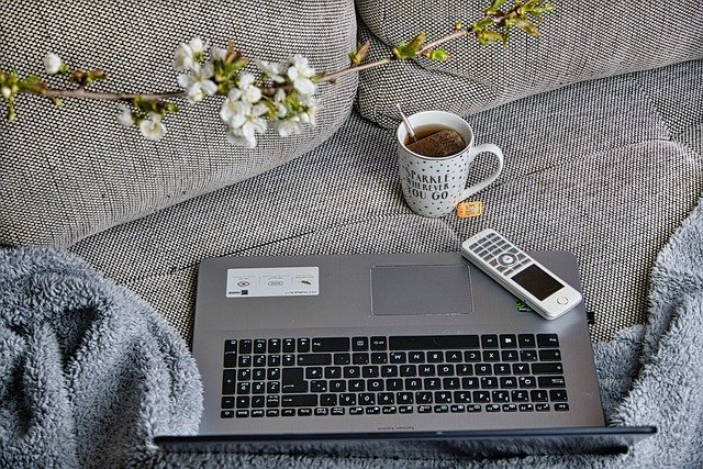 An image depicting working from home