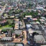 Aerial view of a residential area in Greater Accra, Ghana