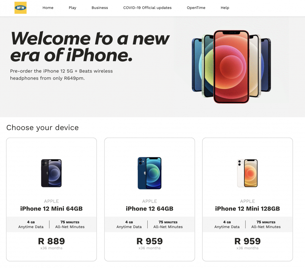 iPhone 12 South Africa Price, Release / Launch Date, MTN,