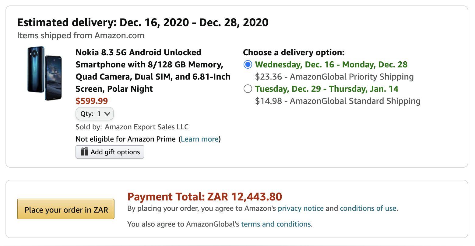 nokia 8 3 5g amazon