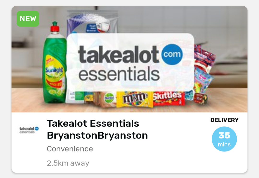 Mr D Food delivers essential items for Takealot.com