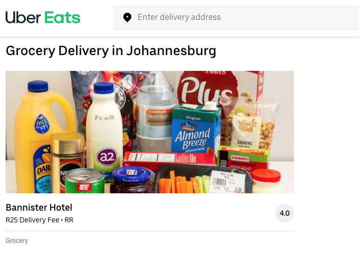 Uber Eats grocery delivery