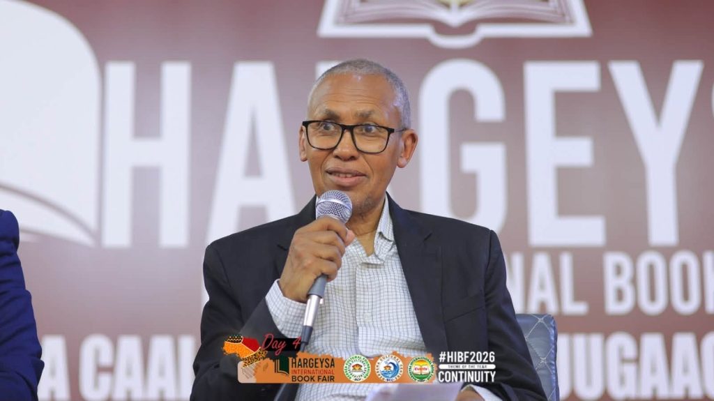 Q&A: building a digital Islamic bank in Somaliland 16 A panellist speaks into a microphone on day four of the Hargeysa International Book Fair 2026 in Hargeisa, Somaliland.
