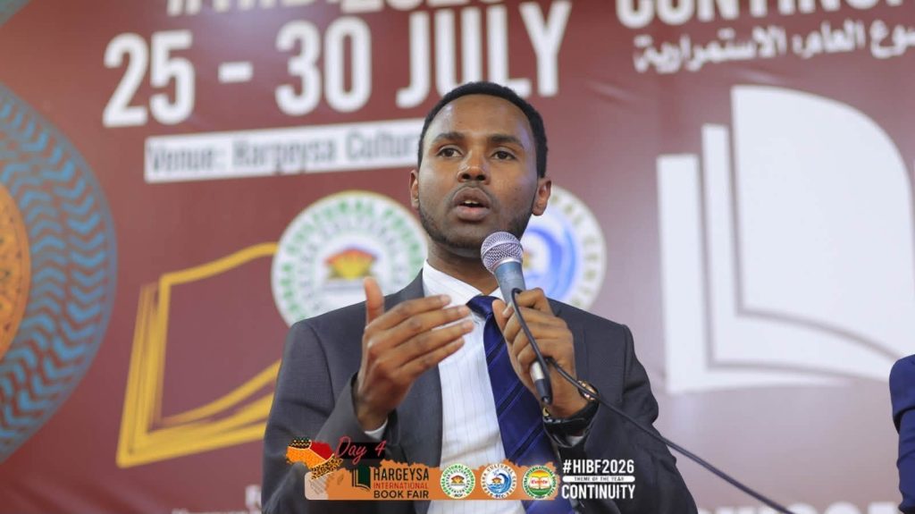 Q&A: building a digital Islamic bank in Somaliland 17 A speaker addresses a panel session at the Hargeysa International Book Fair 2026 in Hargeisa, Somaliland.