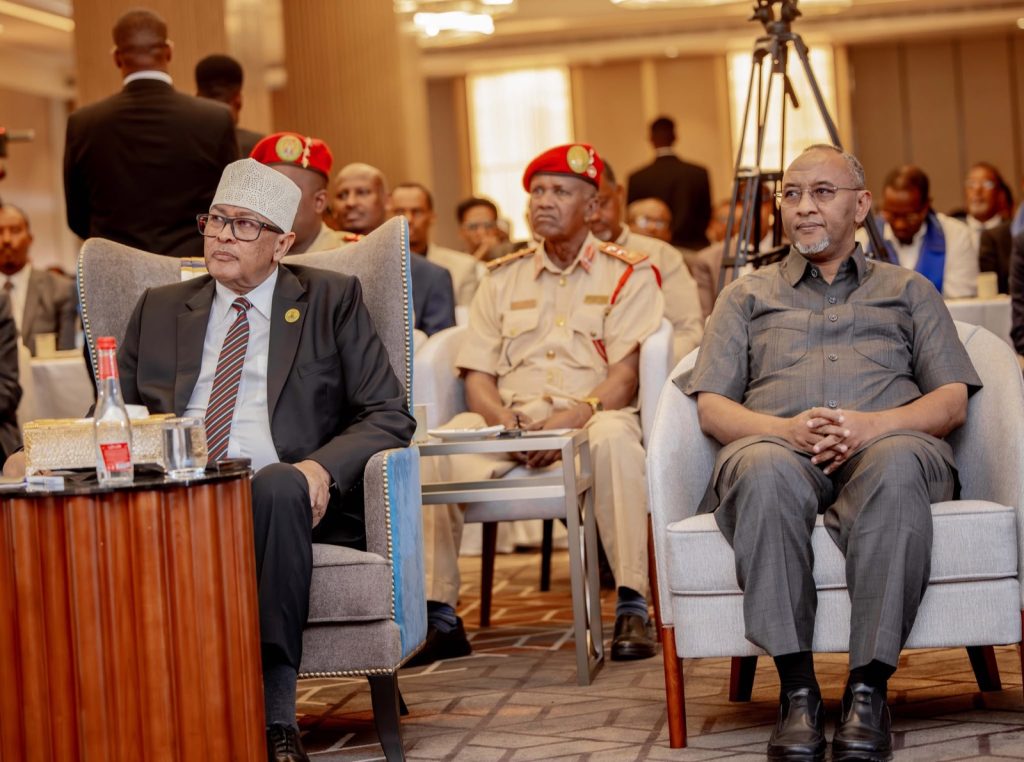 Q&A: building a digital Islamic bank in Somaliland 6 Government officials and a senior Somaliland military officer seated in the audience at the Wadaag Bank launch ceremony in Hargeisa.