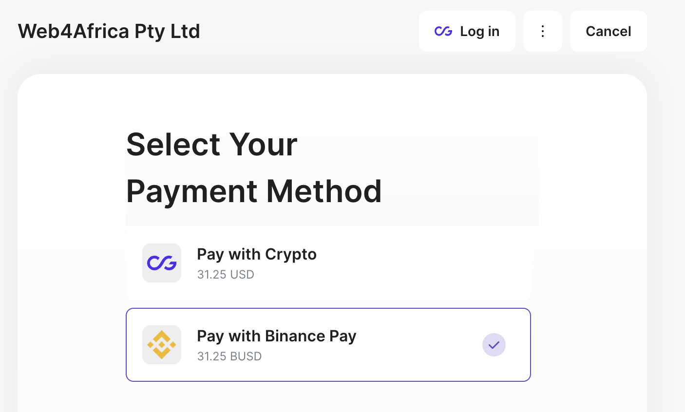 Web4Africa now accepts Binance Pay